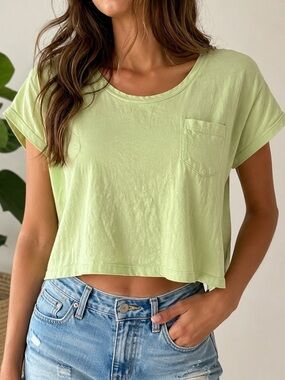 LOFT linen crop shirt size M